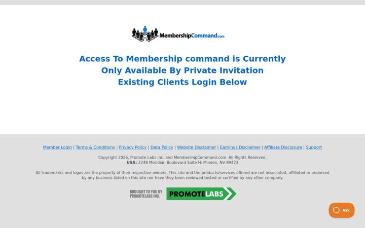 Screenshot of membershipcommand.com
