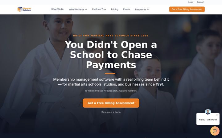 Screenshot of membersolutions.com