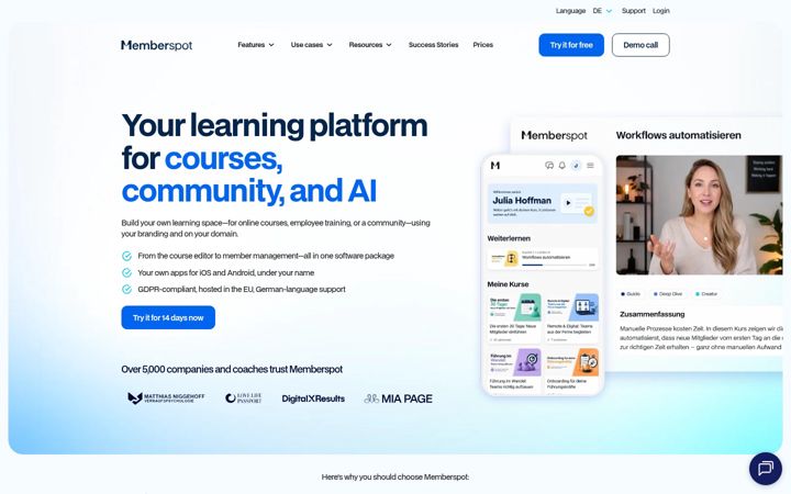 Screenshot of memberspot.de
