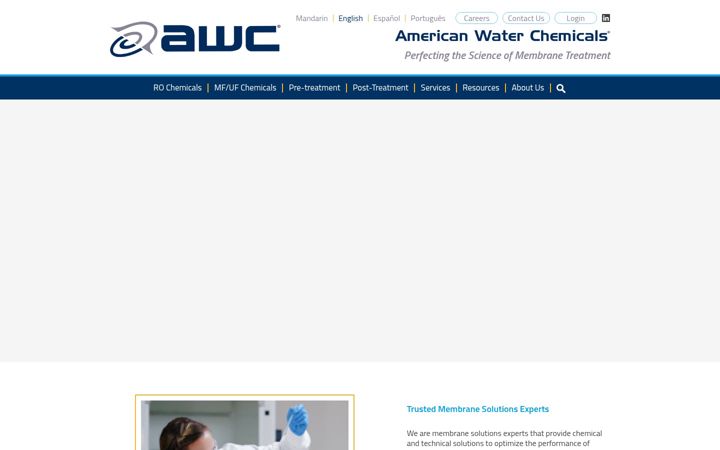 Ekrano kopija membranechemicals.com