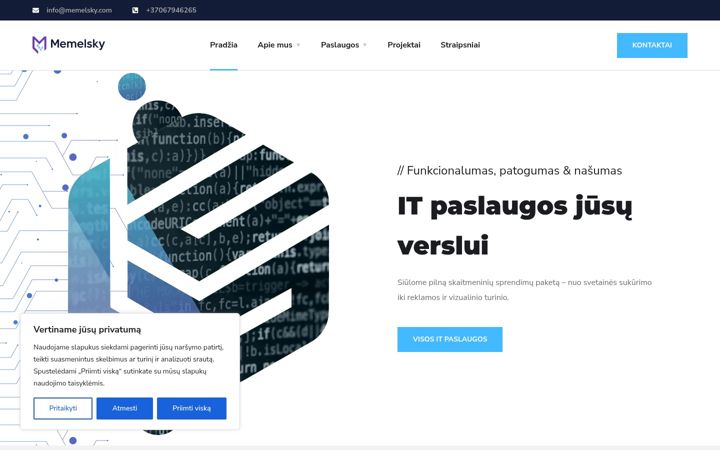Screenshot of memelsky.com