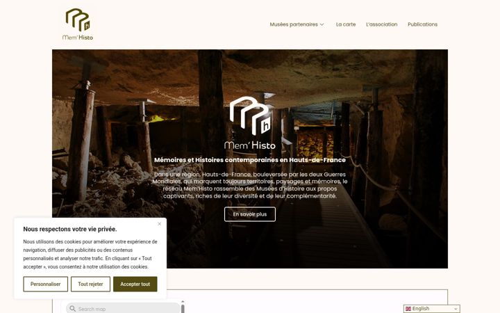 Screenshot of memhisto.com