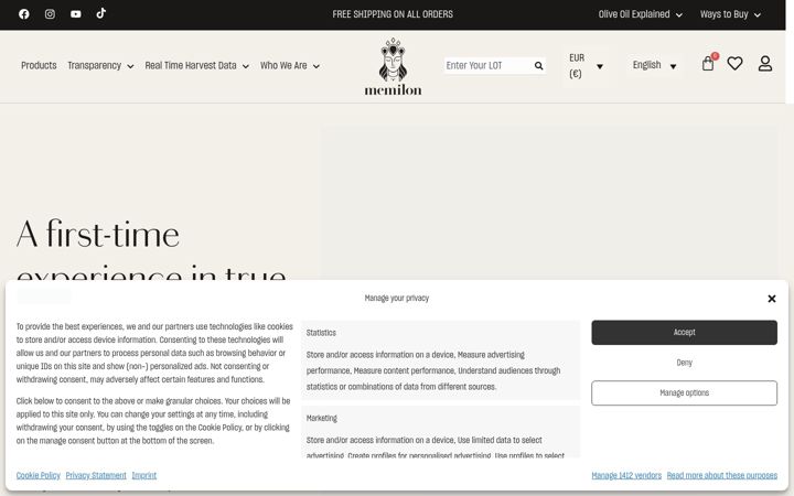 Screenshot of memilon.com