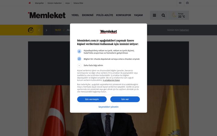 Screenshot of memleket.com.tr