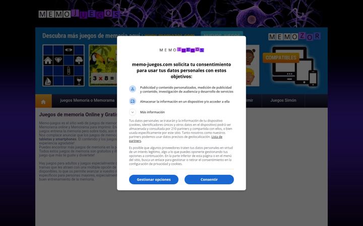 Screenshot of memo-juegos.com