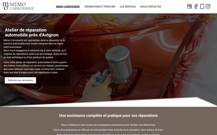 Screenshot of memocarrosserie.com