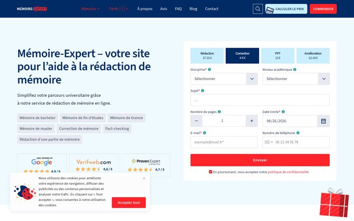 Screenshot of memoire-expert.com