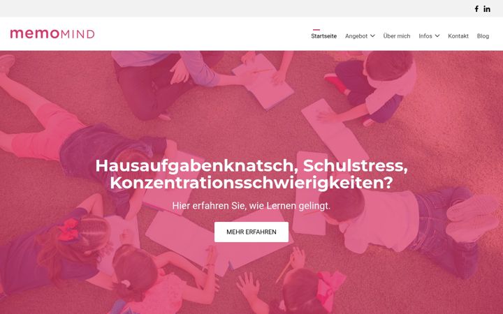 Screenshot von memomind.ch