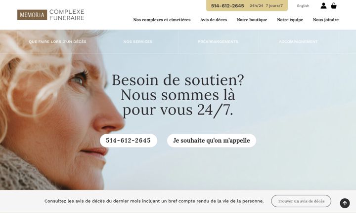 Screenshot of memoria.ca