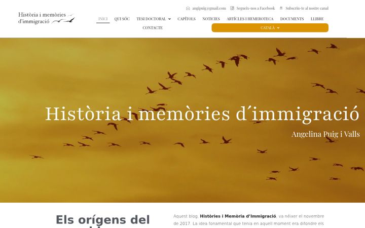 Screenshot of memoriadimmigracio.com