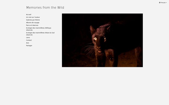 Screenshot of memoriesfromthewild.com