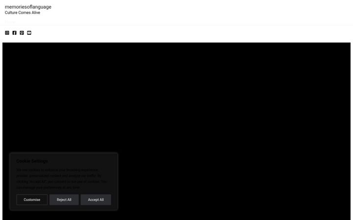 Screenshot of memoriesoflanguage.com