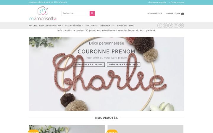 Screenshot of memorisette.com