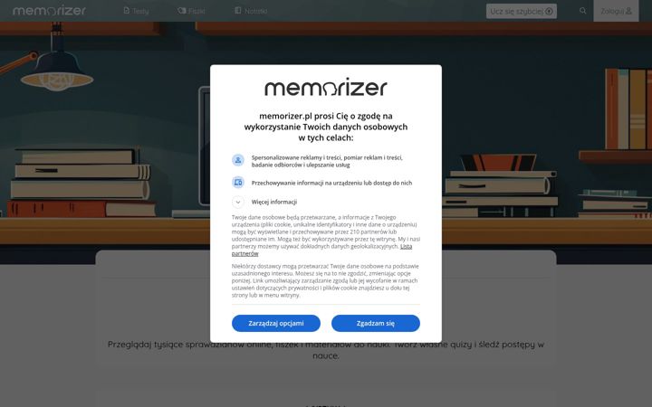Zrzut ekranu memorizer.pl