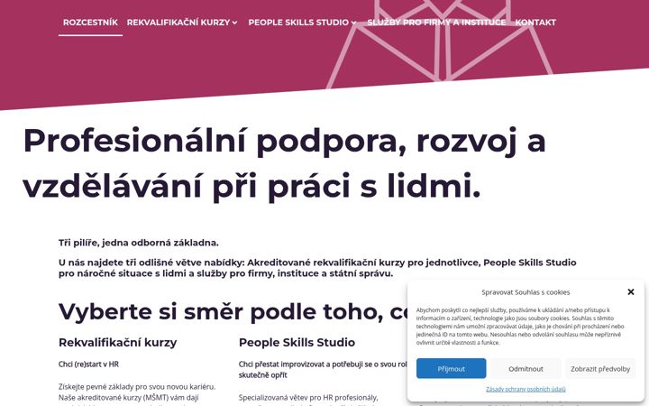 Screenshot stránky memoro.cz