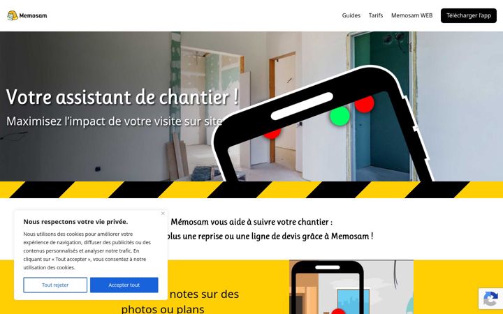 Screenshot of memosam.com