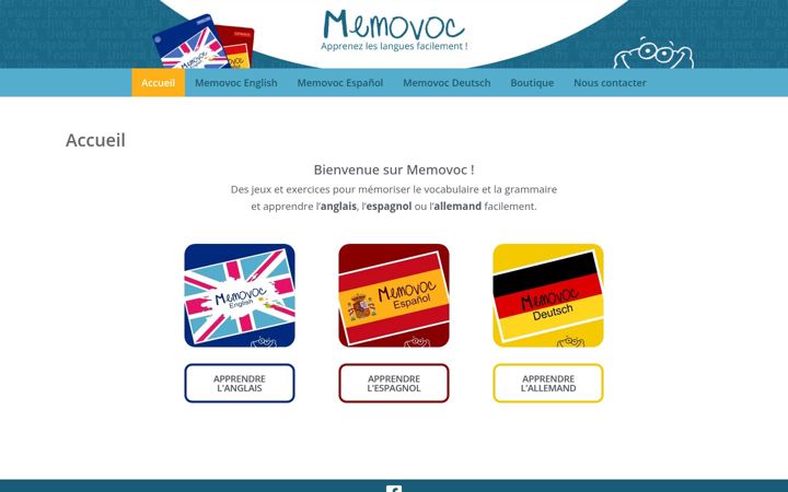 Screenshot of memovoc.com