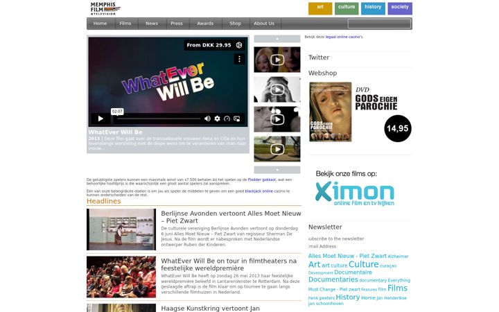 Screenshot of memphisfilmtv.com