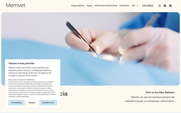 Screenshot of memvet.com