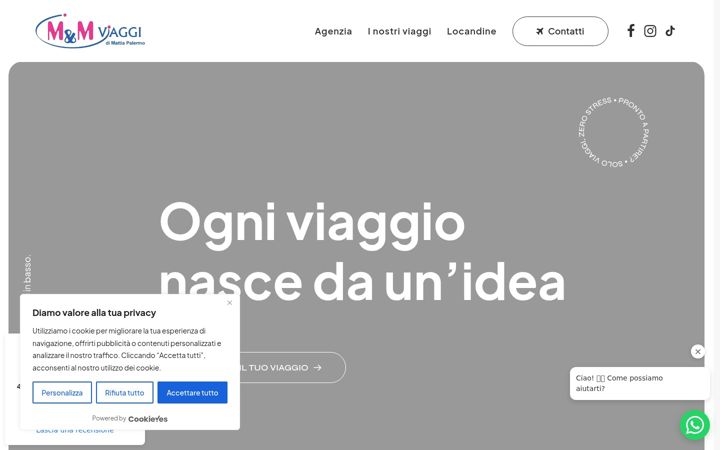 Screenshot of memviaggi.com