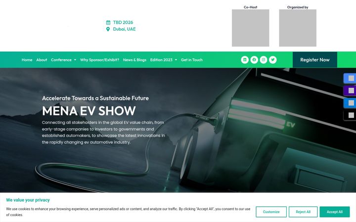 Screenshot of menaevshow.com