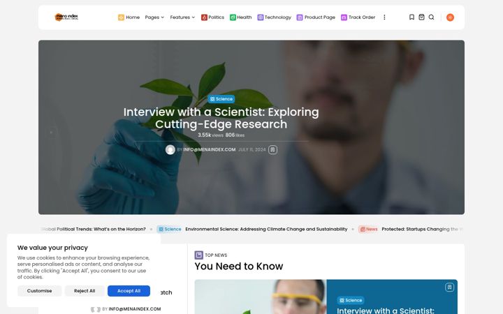 Screenshot of menaindex.com