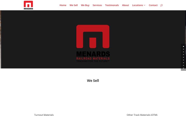 Screenshot of menardsrail.com