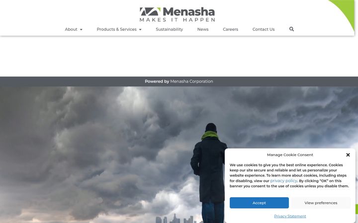Screenshot of menasha.com