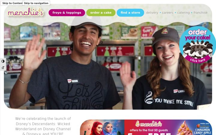 Screenshot of menchies.com