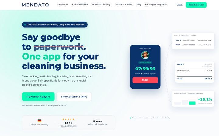 Screenshot of mendato.com
