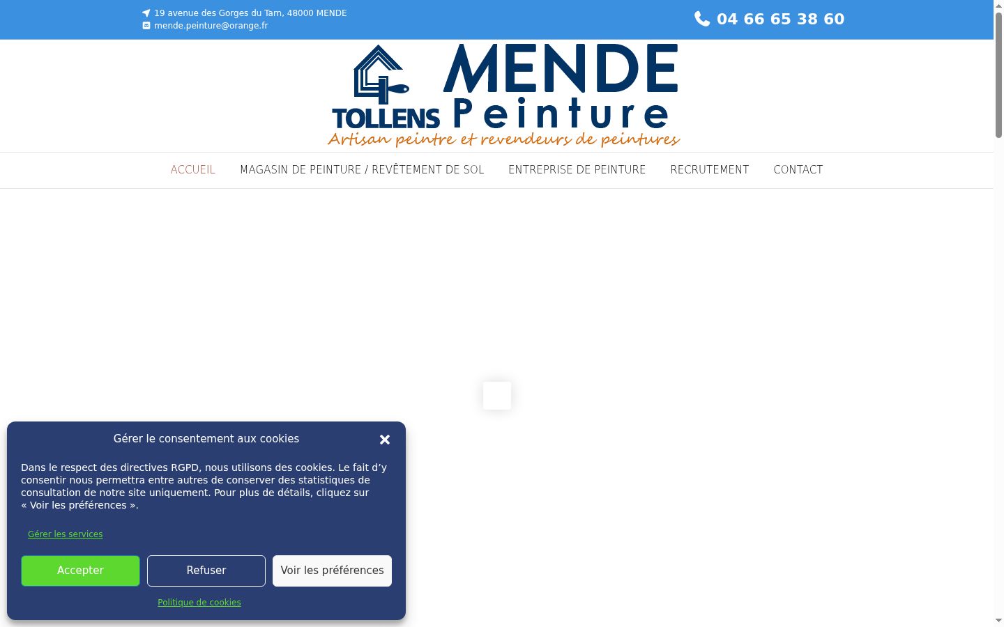 Screenshot tal-banner tal-kunsens muri qabel kwalunkwe interazzjoni