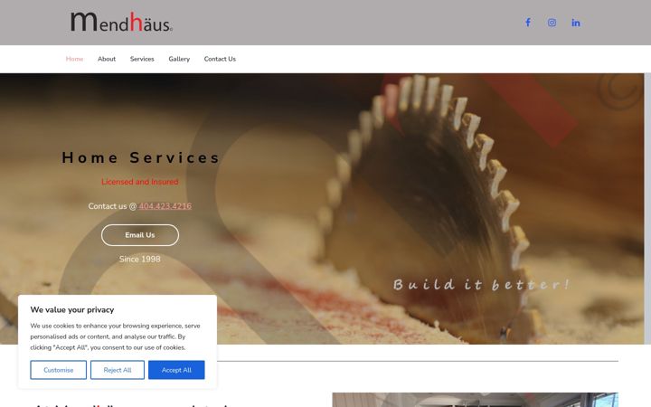 Screenshot of mendhaus.com