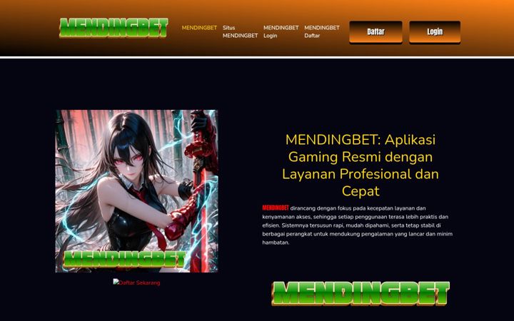 Screenshot di mendingbet.com