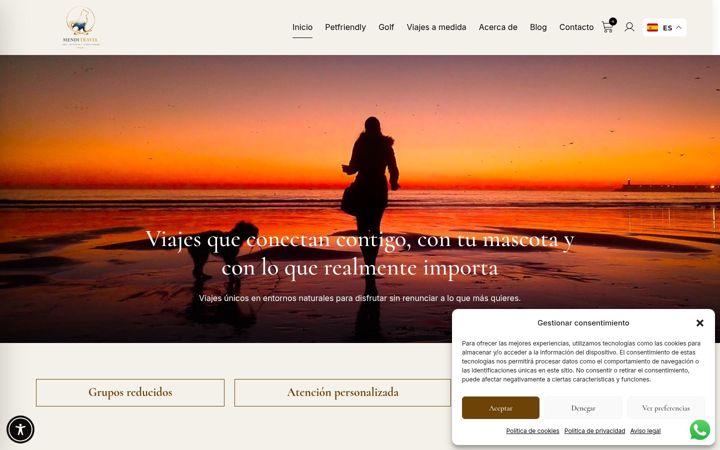 Screenshot of menditravel.com