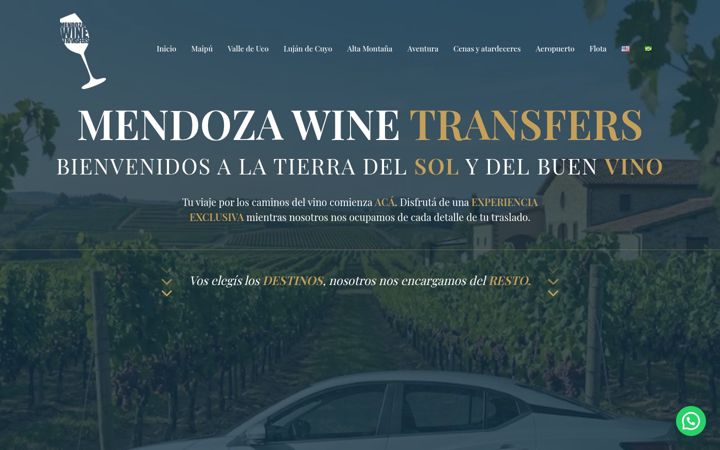 Screenshot of mendozawinetransfers.com