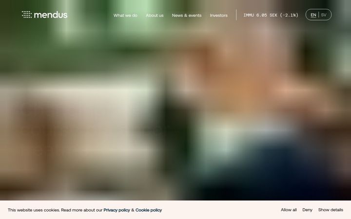 Captura de ecrã de mendus.com