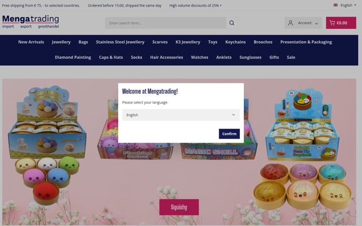 Screenshot of mengatrading.com