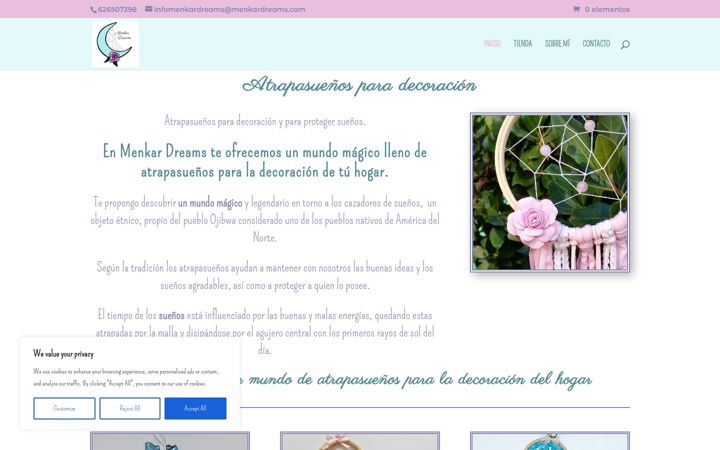 Screenshot of menkardreams.com