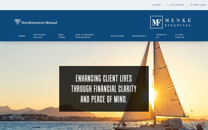 Screenshot of menkefinancial.nm.com