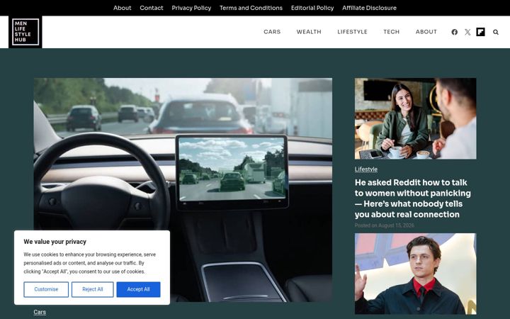Screenshot of menlifestylehub.com