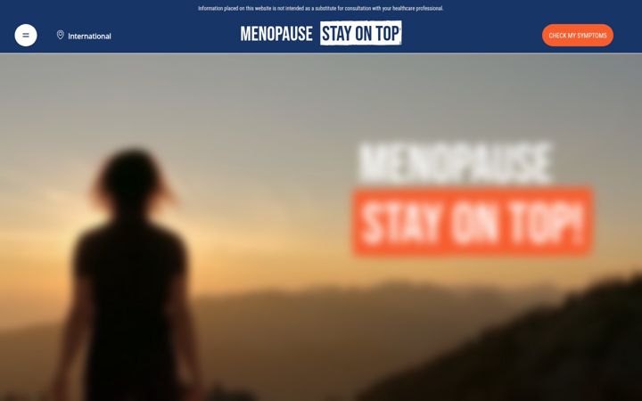 Screenshot of menopause-stay-on-top.com