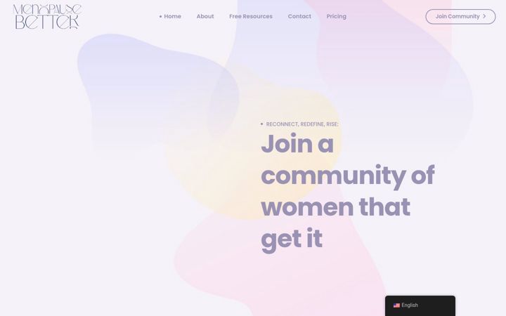 Screenshot of menopausebetterapp.com