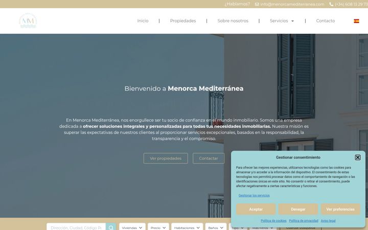 Screenshot of menorcamediterranea.com