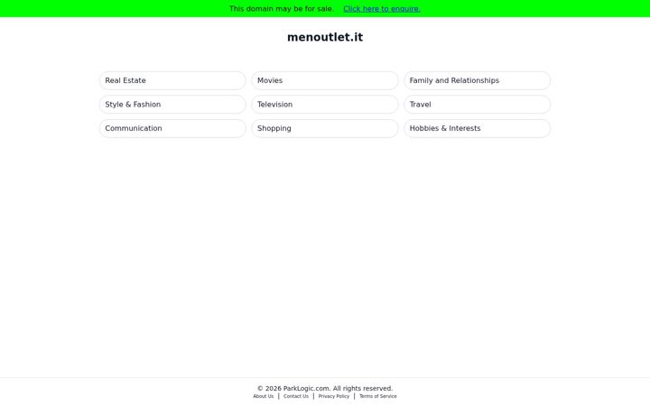 Screenshot of menoutlet.it