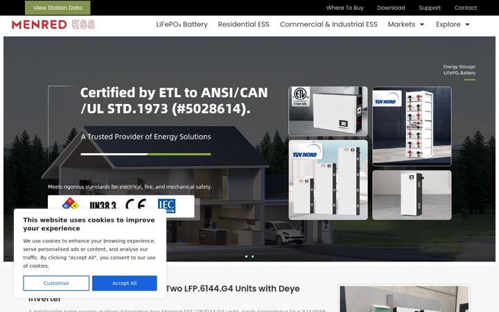 Screenshot of menred-ess.com
