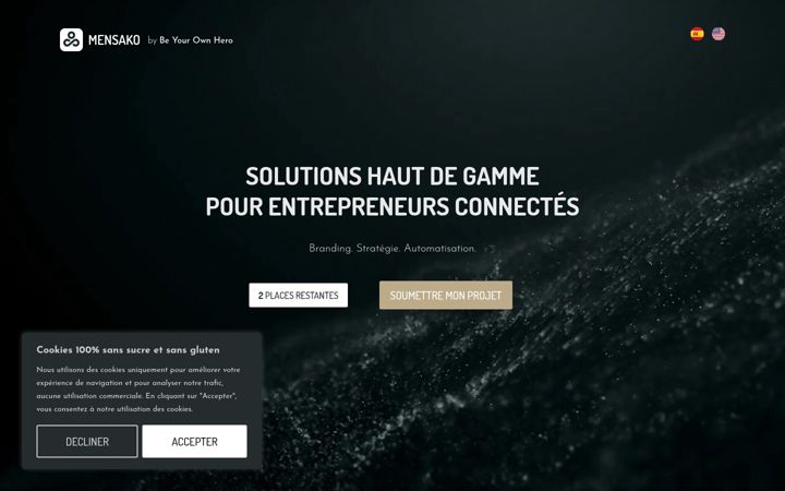 Screenshot of mensako.com