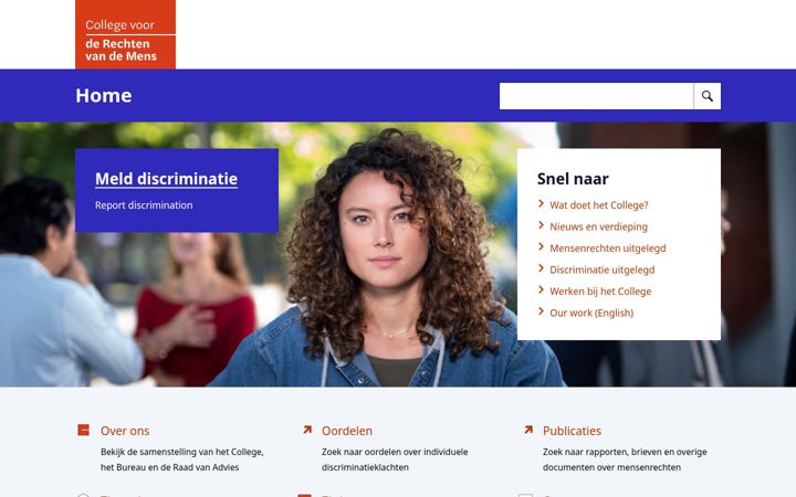 Screenshot of mensenrechten.nl