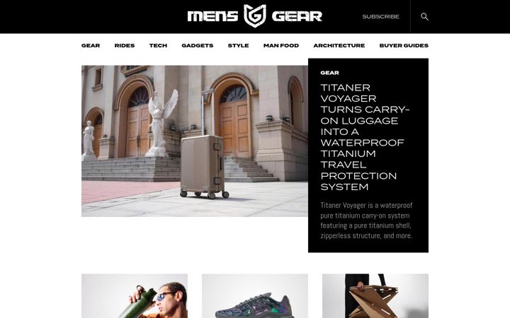 Screenshot του mensgear.net