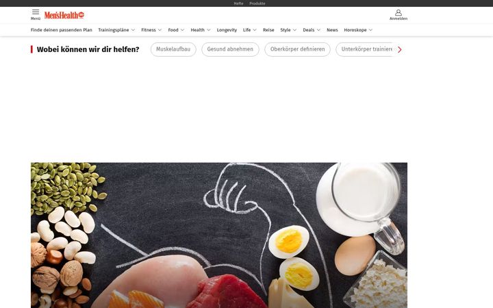Screenshot of menshealth.de