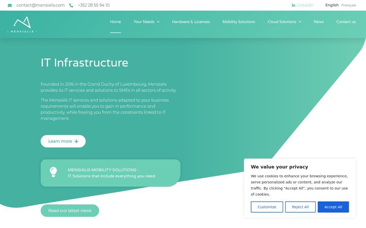 Screenshot of mensialis.com